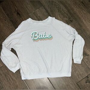Grey Babe Graphic Sweatshirt